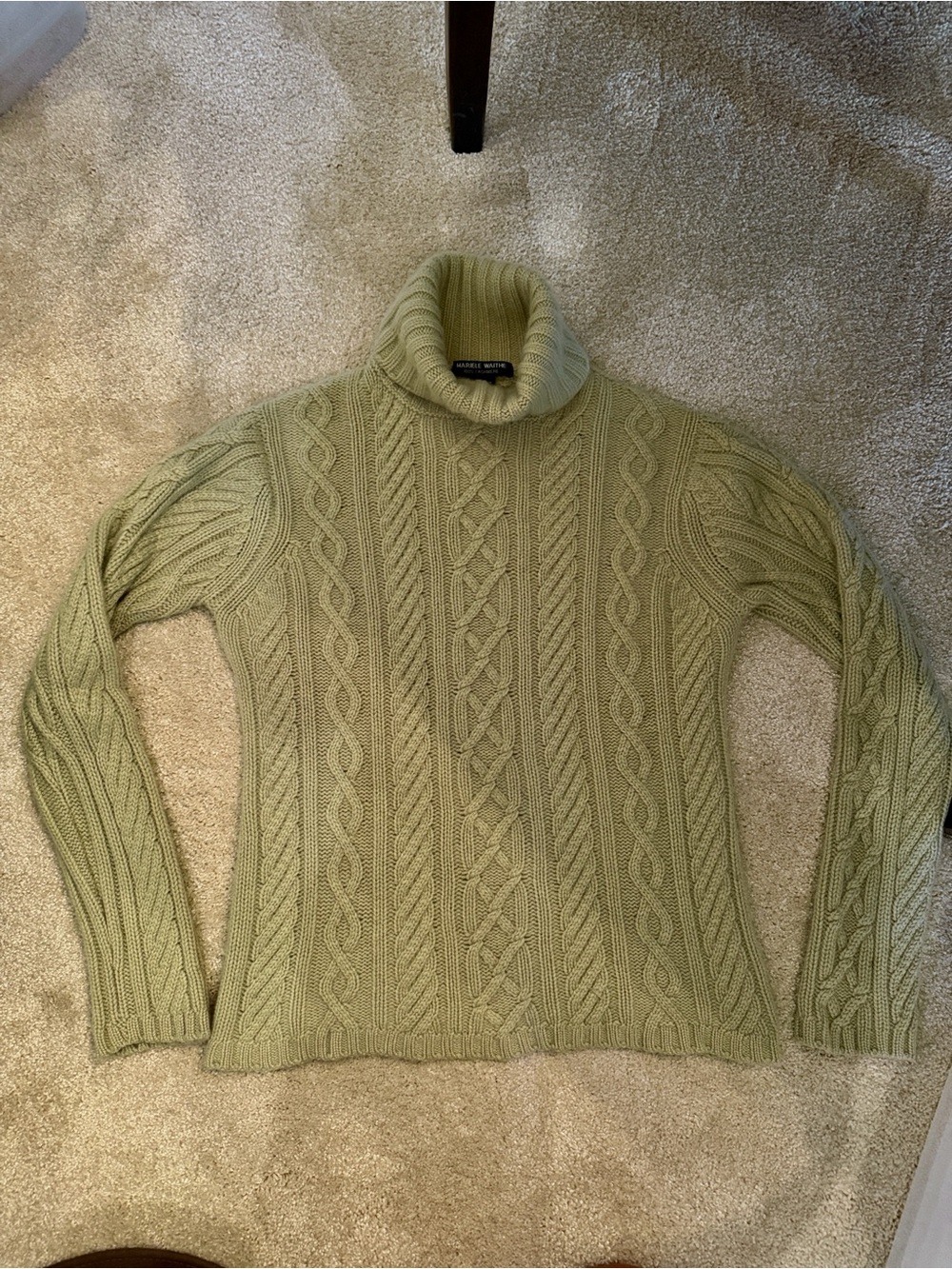 Marielle Waithe Cashmere Turtleneck Sweater - Sage